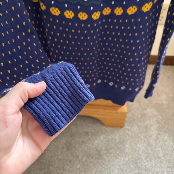 ModCloth Size Small Blue Ghost Halloween Fair-Isle Sweater - Picture 7 of 7